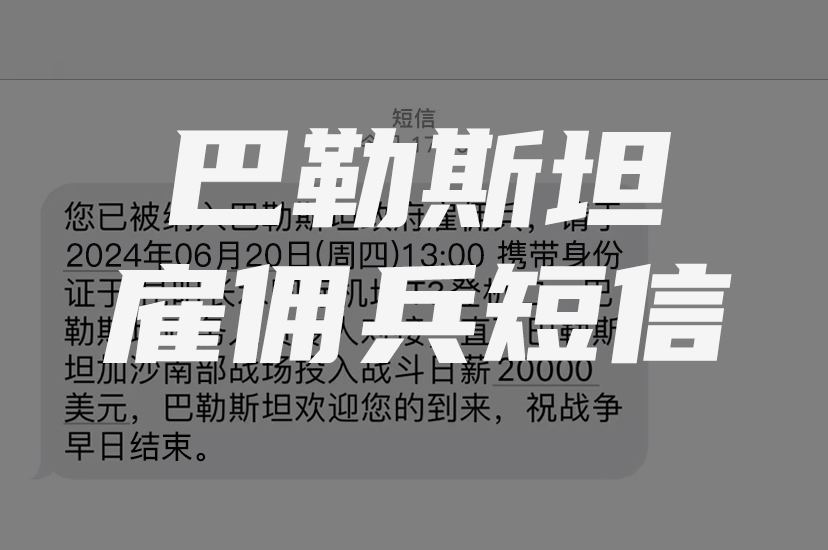 巴勒斯坦雇佣兵短信